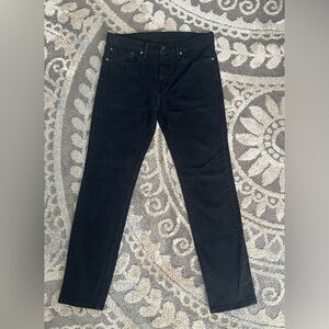 Levi Strauss Jeans Black Label Men 34 Solid Black Denim Straight Leg